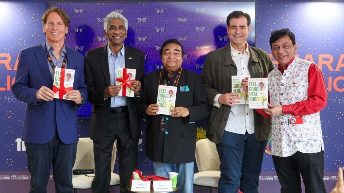 Hollywood Producer and Former Tennis Champion Ashok Amritraj launches Padmashri, Dr. Mukesh Batra’s book ‘Feel Good Heal Good’ at the 77th Cannes Film Festival 2024